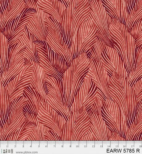 Cotton Wideback Fabric 108 Earth Tones Red Leaf