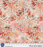 Cotton Wideback Fabric 108" Petal Play Cream Orange Red Florals