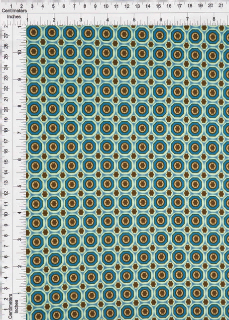 DTY Brushed Geometric Print Fabric, Soft Lightweight Design Stretch Knit, 58/60" Wide