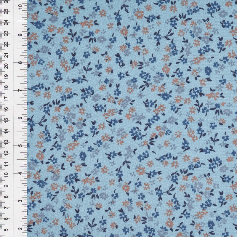 Rayon Crepon Ditsy Vintage Floral Fabric, Lightweight Woven 50/52" Wide