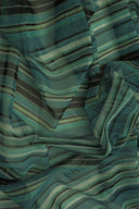 1 Yard Polyester Spandex 80 GSM Mesh Fabric Stripe Print Lightweight Soft Stretch 54" Width