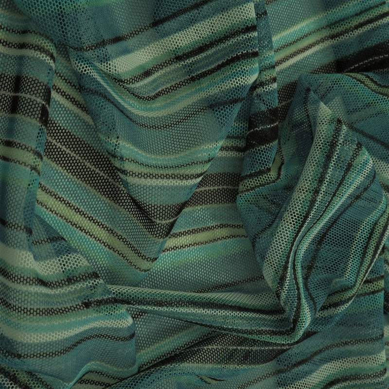 1 Yard Stripe Mesh Fabric Lightweight Stretch 54 Inch Wide
