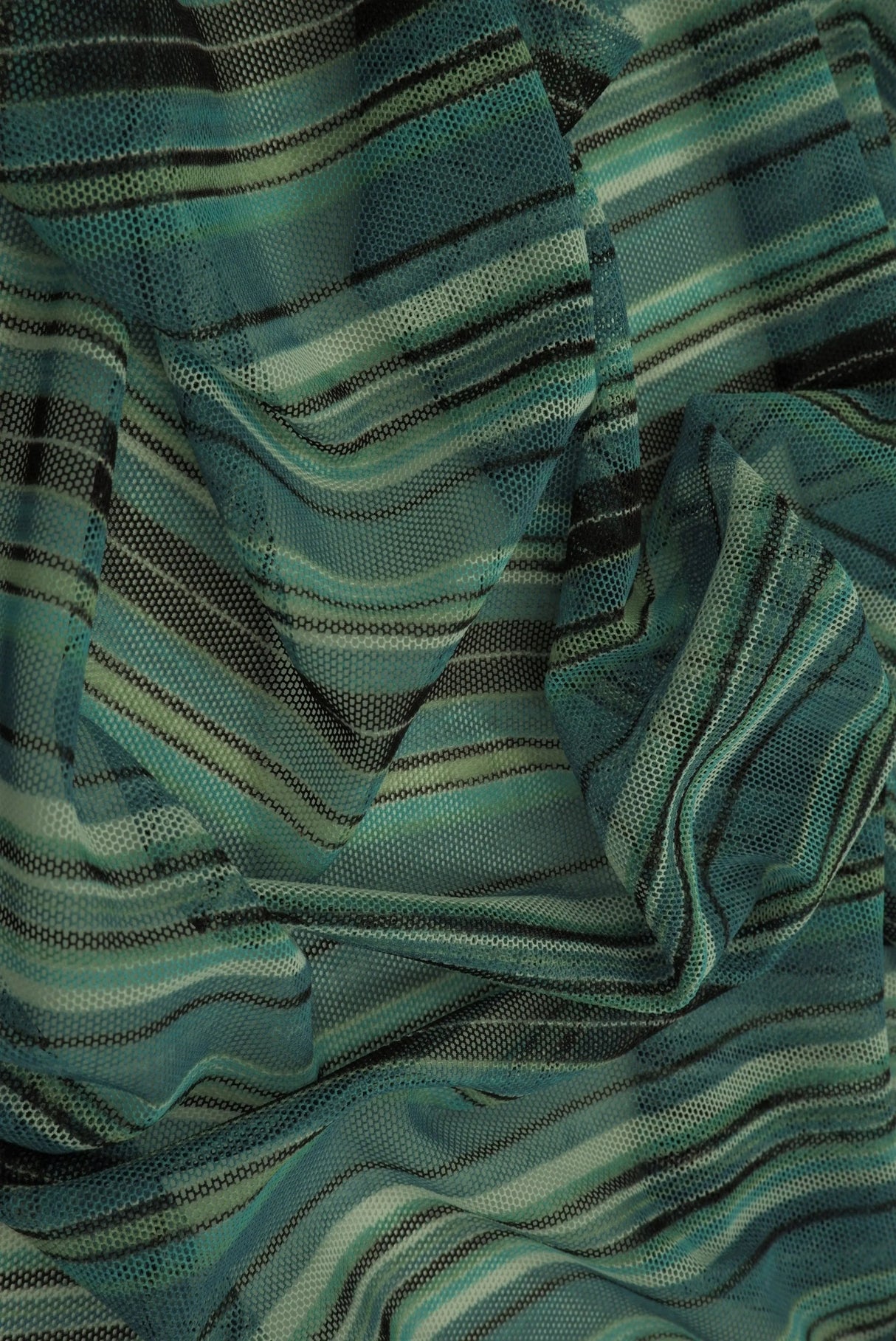 1 Yard Stripe Mesh Fabric Lightweight Stretch 54 Inches Wide