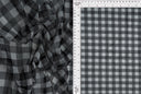 Mesh Plaid Gingham Flocking Print Fabric