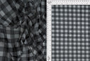 1 Yard Plaid Gingham Mesh Fabric Lightweight Stretch 54 Inch Wide