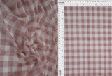 Mesh Plaid Gingham Flocking Print Fabric