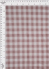 Mesh Plaid Gingham Flocking Print Fabric