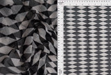 Mesh Retro Geometric Flocking Print Fabric