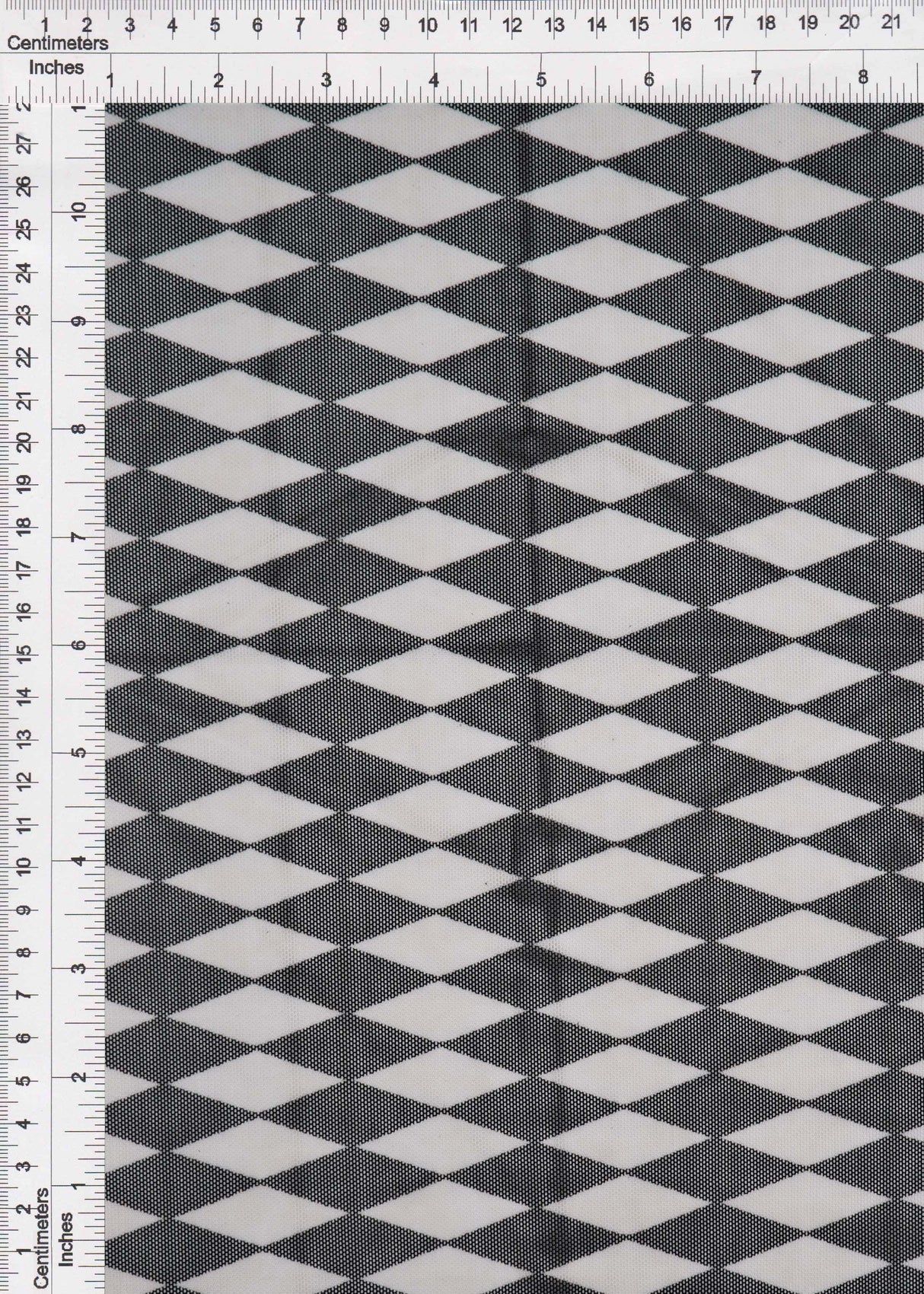 Mesh Retro Geometric Flocking Print Fabric