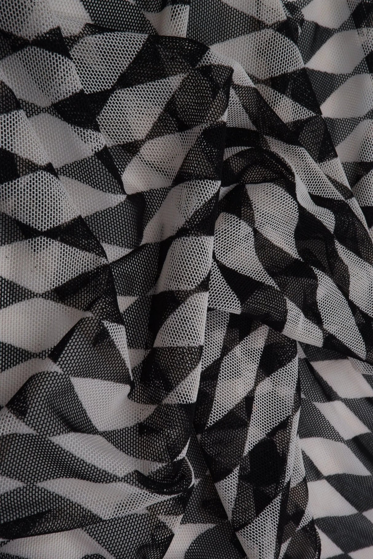 1 Yard Retro Geo Mesh Fabric Lightweight Stretch 54 Inches Wide