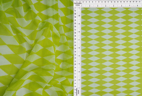 1 Yard Retro Geo Mesh Fabric Lightweight Stretch 54 Inches Wide