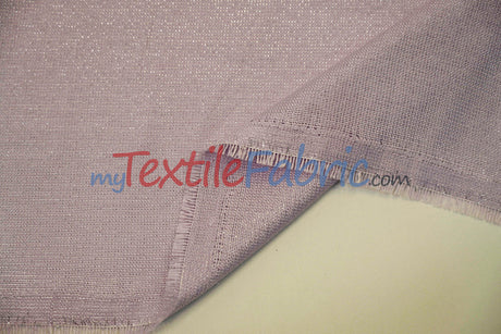 Metallic Vintage Linen Polyester Fabric - Imitation Burlap, Metallic Foil Vein, 58/60" Width (1 Yard)