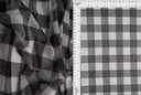 Mesh Flocking Plaid Print Fabric
