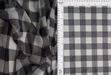 Mesh Flocking Plaid Print Fabric