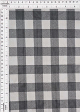 Mesh Flocking Plaid Print Fabric