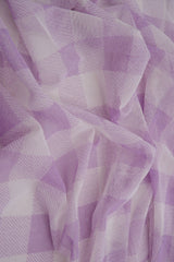 1 Yard Checkered Plaid Mesh Fabric Gingham Print Lightweight Stretch 54 Inches Wide