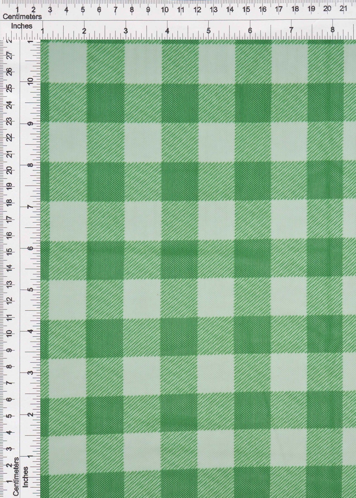 Mesh Flocking Plaid Print Fabric