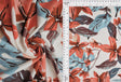 Floral Printed DTY Brushed Knit Cream Rust