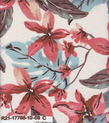 Floral Printed DTY Brushed Knit Cream Rust