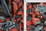 1 Yard Big Floral DTY Brushed Knit Fabric Soft Stretch 58 Inches Wide