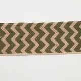 2.5" Olive Green Jute Chrevron Woven Trim