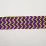 2.5" Purple Jute Chrevron Woven Trim