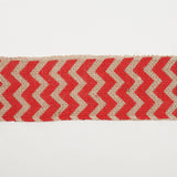 2.5" Red Jute Chrevron Woven Trim