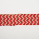 2.5" Red Jute Chrevron Woven Trim