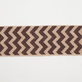 2.5" Brown Jute Chrevron Woven Trim
