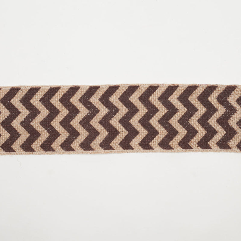 2.5" Brown Jute Chrevron Woven Trim