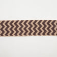 2.5" Brown Jute Chrevron Woven Trim