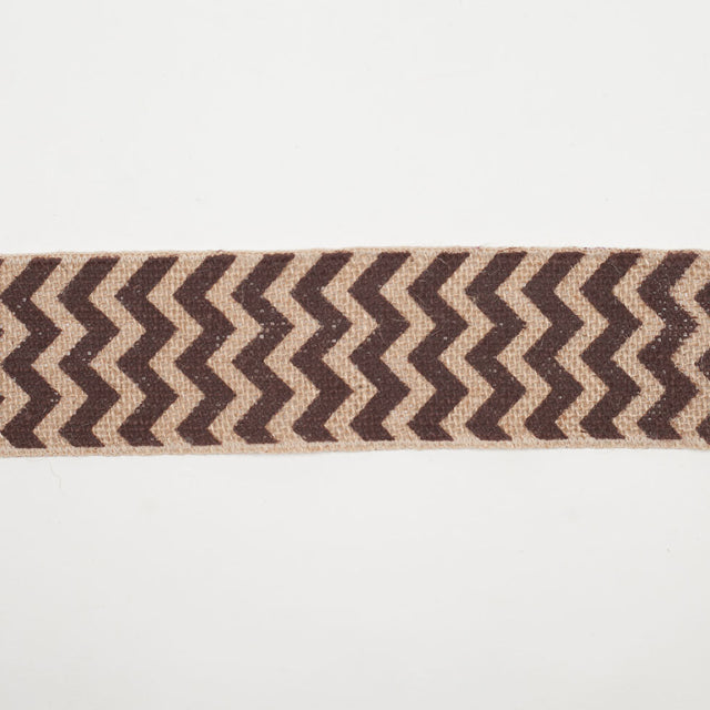 2.5" Brown Jute Chrevron Woven Trim