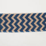2.5" Navy Blue Jute Chrevron Woven Trim