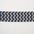 2.5" Navy Blue Jute Chrevron Woven Trim