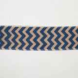 2.5" Navy Blue Jute Chrevron Woven Trim