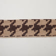 2.5" Brown Jute Houndstooth Woven Trim