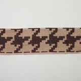 2.5" Brown Jute Houndstooth Woven Trim