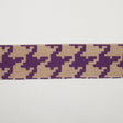 2.5" Purple Jute Houndstooth Woven Trim