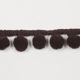 Brown Polyester Pom Pom Trim
