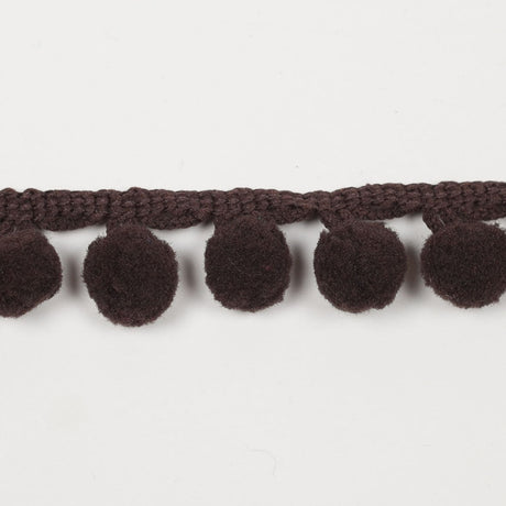 Brown Polyester Pom Pom Trim