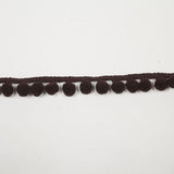 Brown Polyester Pom Pom Trim
