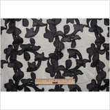 Black Ribbon Embroidered Netting