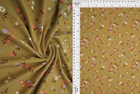 DTY Brushed Ditsy Flower Knit Lightweight Stretch Fabric, 58/60" Wide