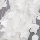 White Ribbon Embroidered Netting