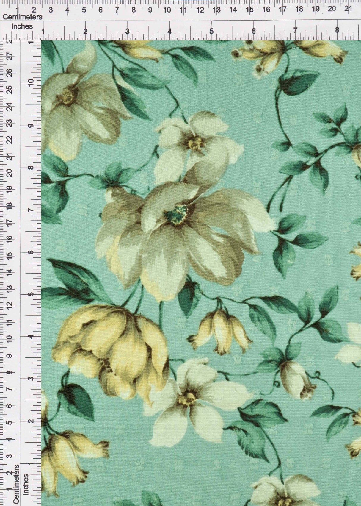 Swiss Dot Floral Woven Fabric