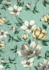 Swiss Dot Floral Woven Fabric
