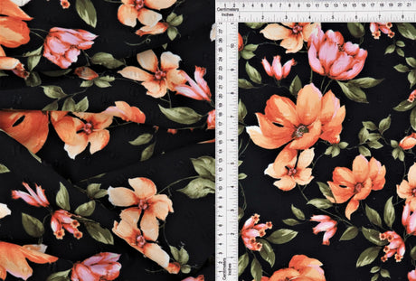 1 Yard CEY Airflow Swiss Dot Floral Fabric, 58/59? Wide 100% Polyester