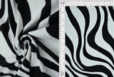 1 Yard 8X3 Yummy Rib Abstract Zebra Stretch Knit Fabric 58/60 Inches Wide
