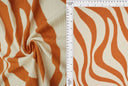 1 yarda de tela de punto canalé 8x3 con estampado abstracto de cebra, suave y elástica, ancho de 58/60 pulgadas