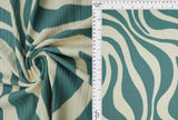 Abstract Zebra Ribbed Knit Fabric